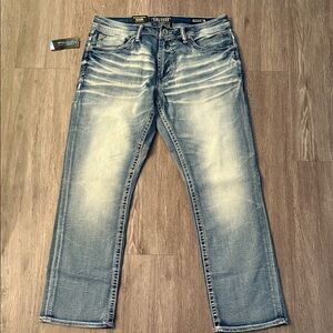 Salvage Supply co. Buckle- Light wash straight leg Men's blue Jeans size 34 x 30